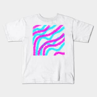 Pink blue watercolor abstract art design Kids T-Shirt